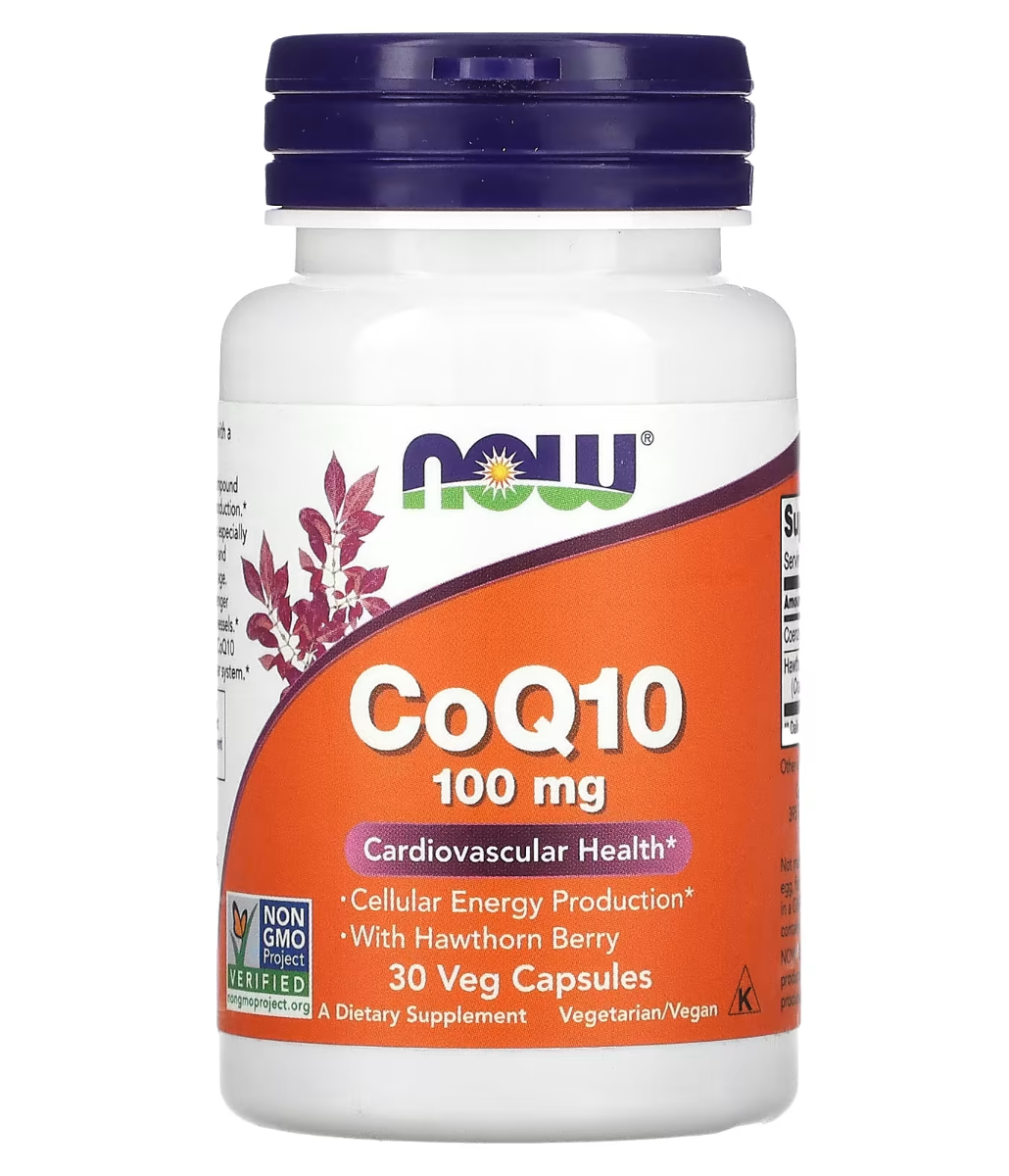 NOW CoQ10 - 100 mg - 30 Veg Capsules