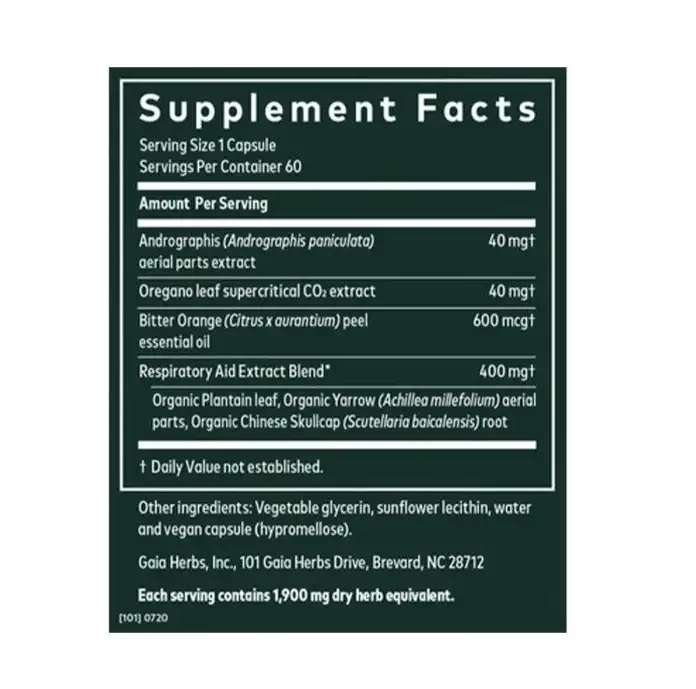 Gaia Herbs Sinus & Lung Supreme - 60 Vegan Liquid Phyto-Caps