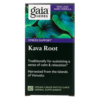Gaia Herbs Kava Root - 60 Liquid Phyto-Caps