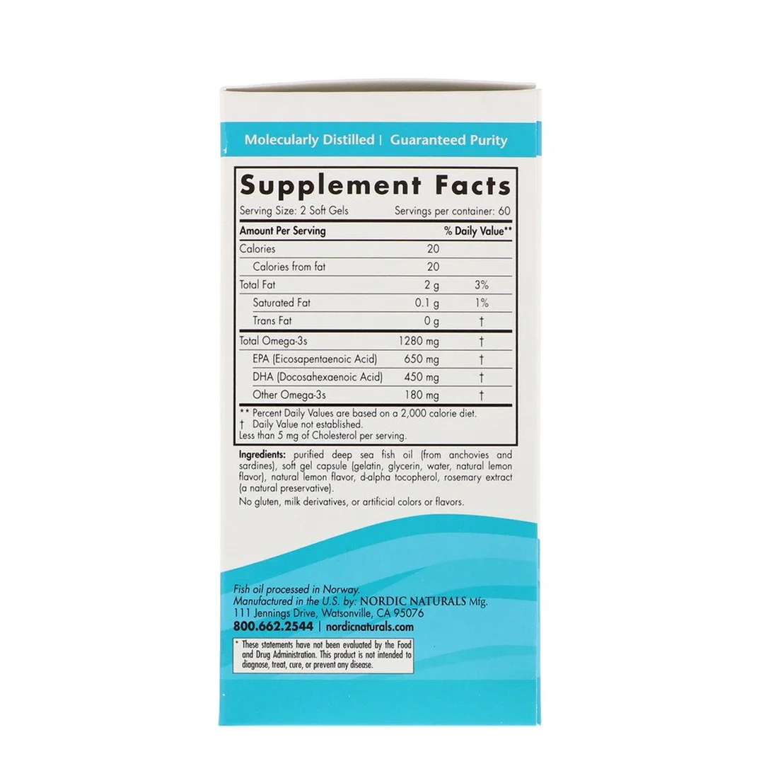 Nordic Naturals Ultimate Omega Lemon - 1280 mg - 120 Softgels