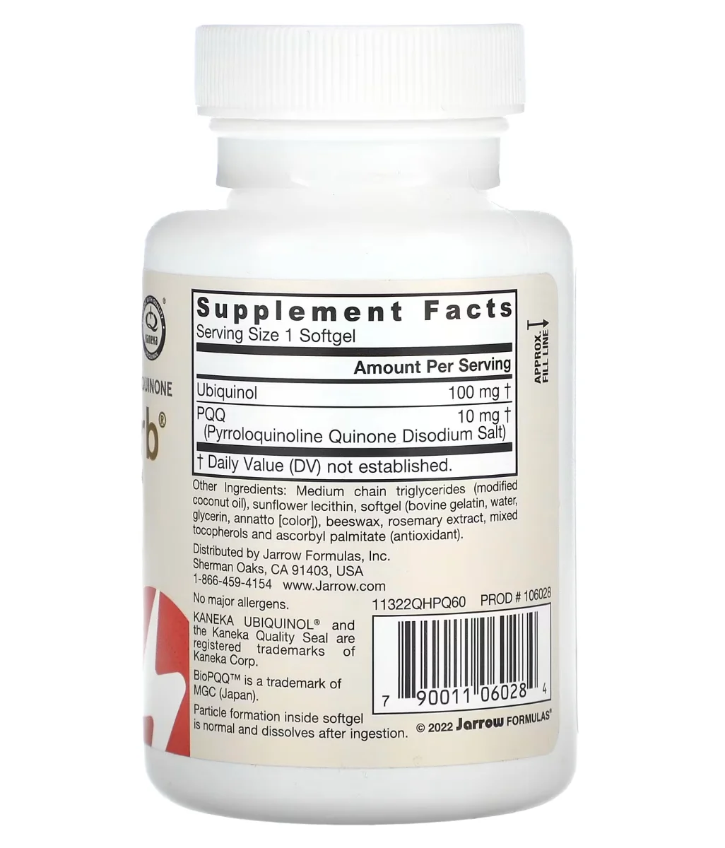 Jarrow Formulas QH-absorb + PQQ - 60 Softgels