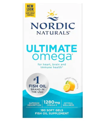 Nordic Naturals Ultimate Omega Lemon - 1280 mg - 180 Softgels