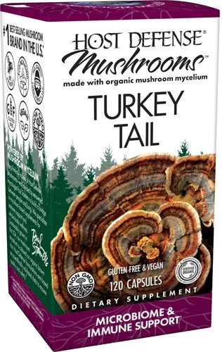 Host Defense Mushrooms Organic Turkey Tail Capsules - 120 Capsules