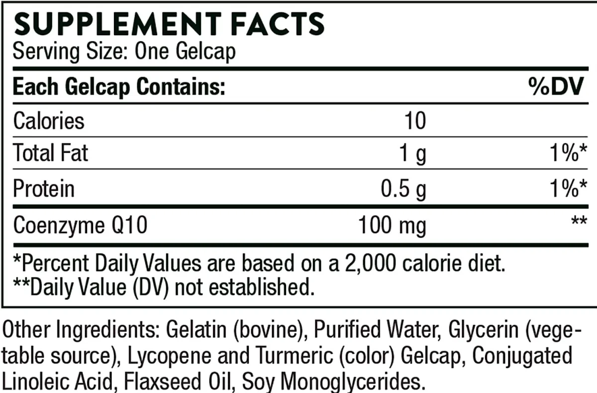 Thorne CoQ10 - Formerly Q-Best 100 - 100 mg - 60 Gel Caps