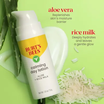 Burt's Bees Calming Day Lotion With Aloe And Rice Milk - 1.8 oz