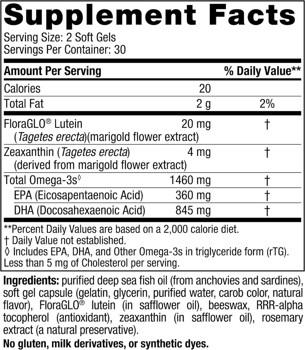 Nordic Naturals Vision Support Omega Blend - 730 mg - 60 Softgels