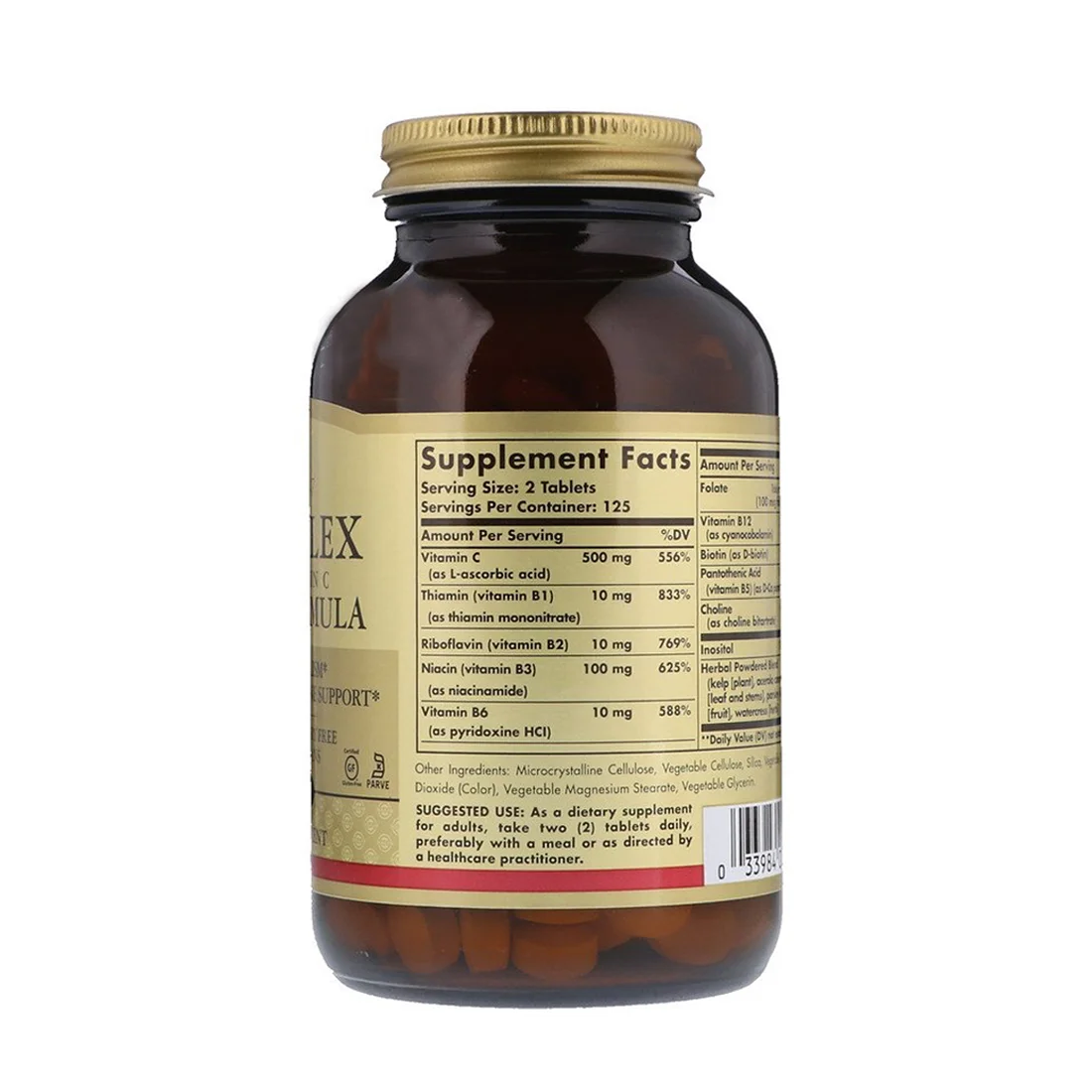 Solgar B-Complex with Vitamin C Stress Formula - 250 Tablets