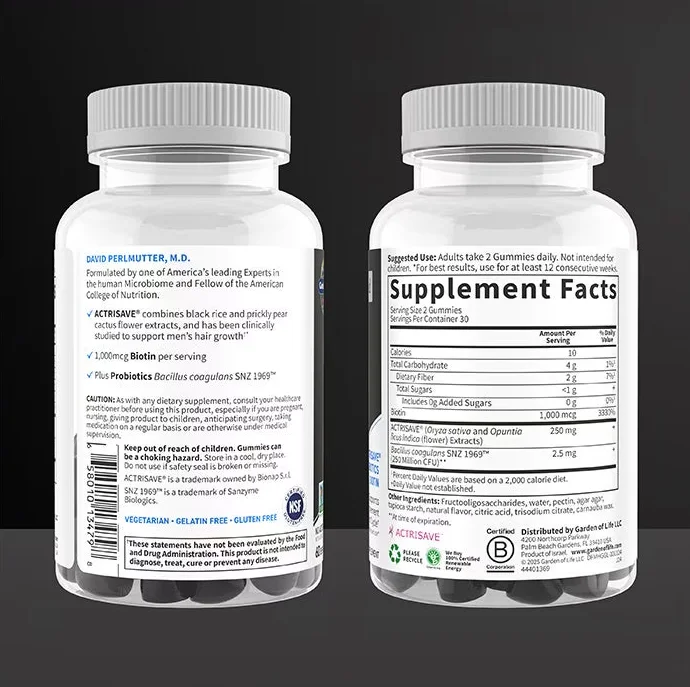 Garden of Life, Hair Growth Gummies for Men, Berry, 60 Gummies