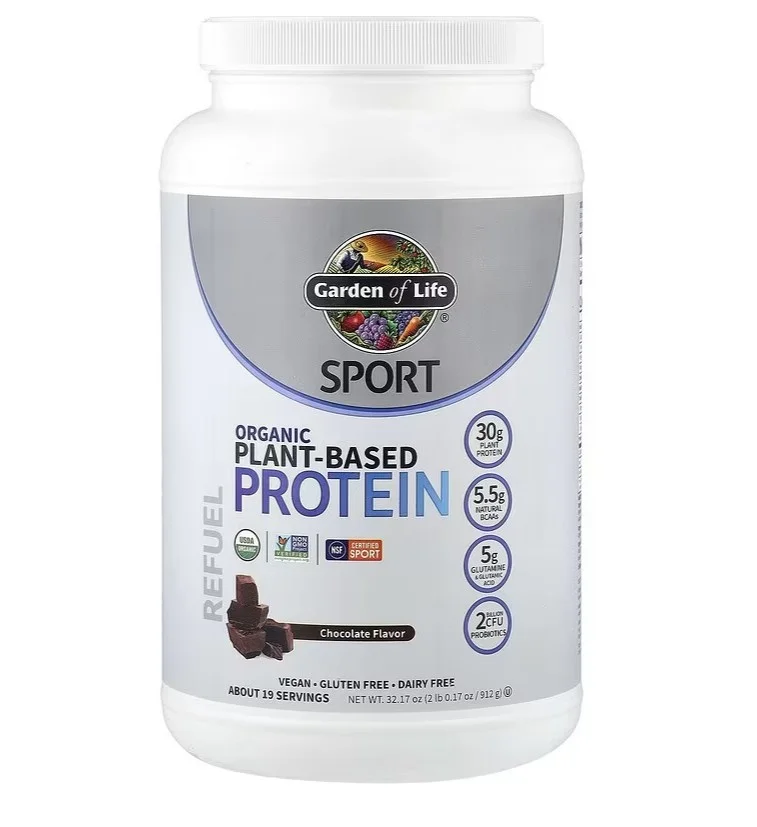 Garden of Life Sport Organic Plant-Based Protein - NSF Certified Sport Chocolate - 32.17 oz
