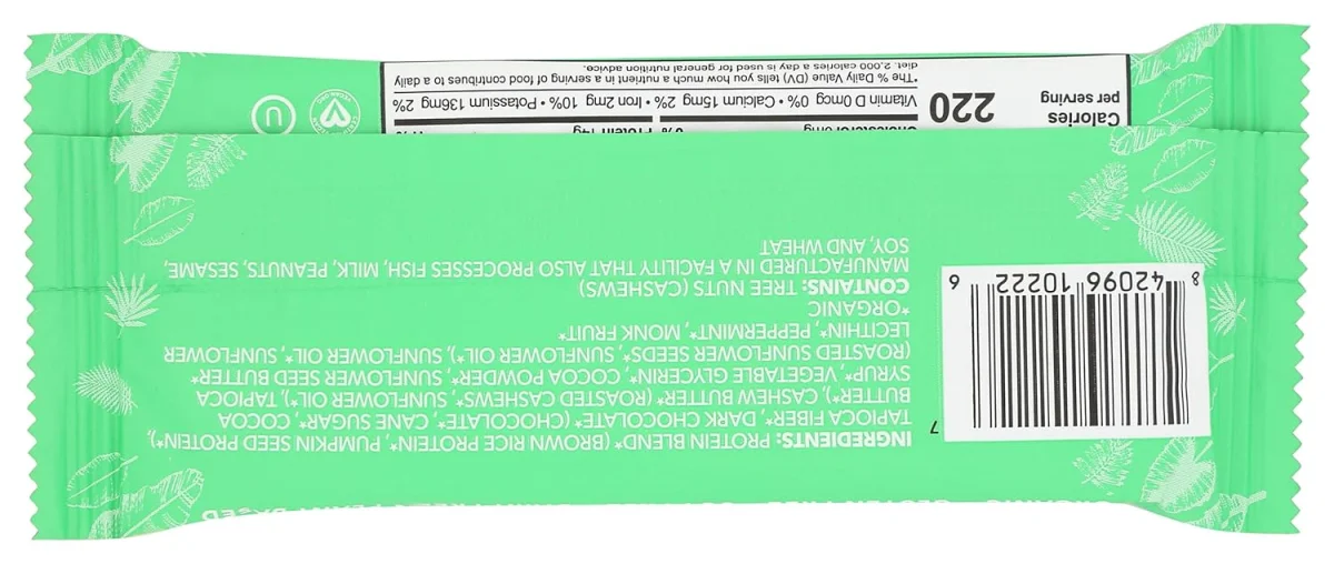 ALOHA Organic Plant Based Protein Bar, Chocolate Mint - 1.98 oz