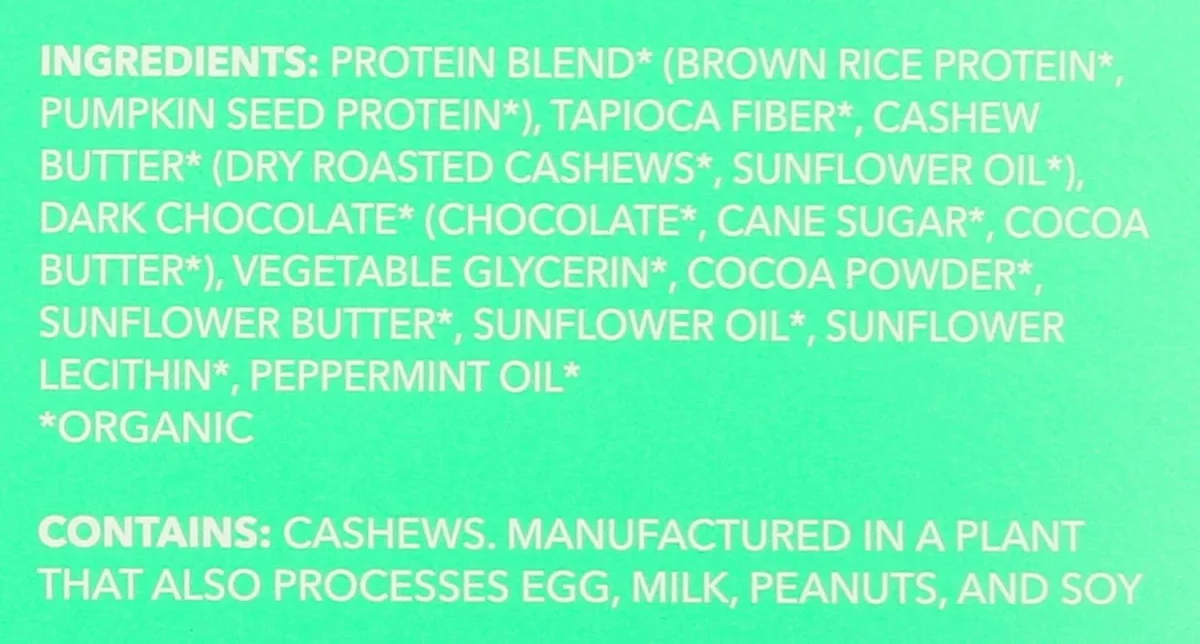 ALOHA Organic Plant Based Protein Bar, Chocolate Mint - 1.98 oz