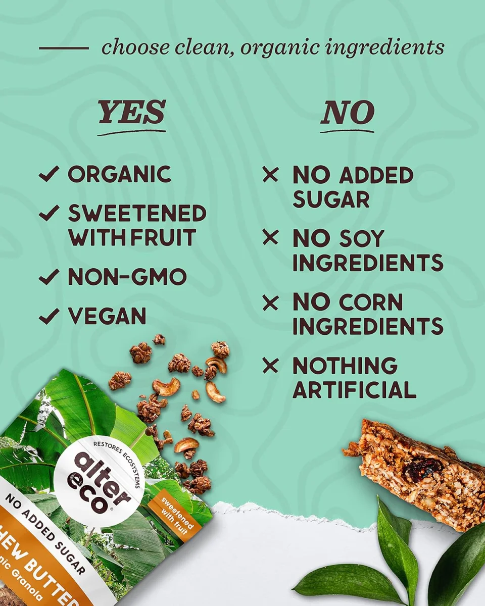Alter Eco Organic No Added Sugar Granola, Cashew Butter - 8 oz