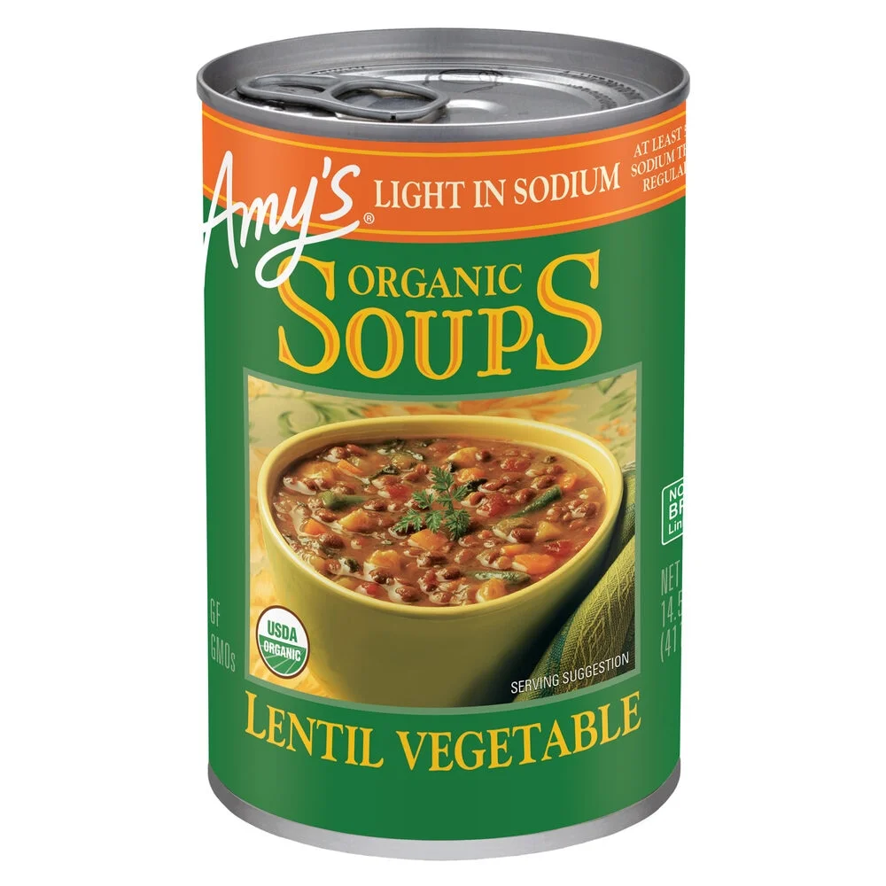 Amy's Organic Soup, Light in Sodium Lentil Vegetable - 14.5 fl oz