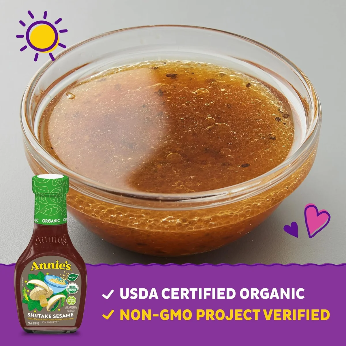 Annie's Organic Shiitake Sesame Vinaigrette Salad Dressing