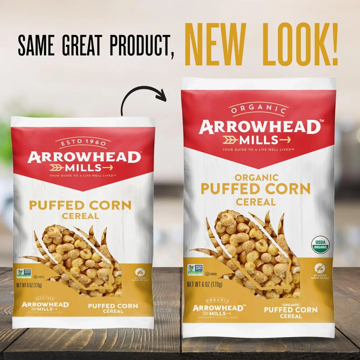 Arrowhead Mills Whole Grain Puffed Corn Cereal - 6 oz