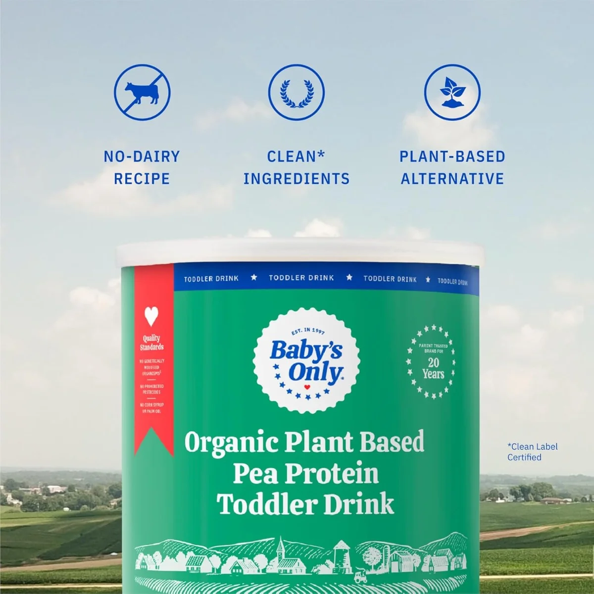 Baby's Only Organic Toddler Drink, Plant Based Pea Protein Powder - 12.7 oz