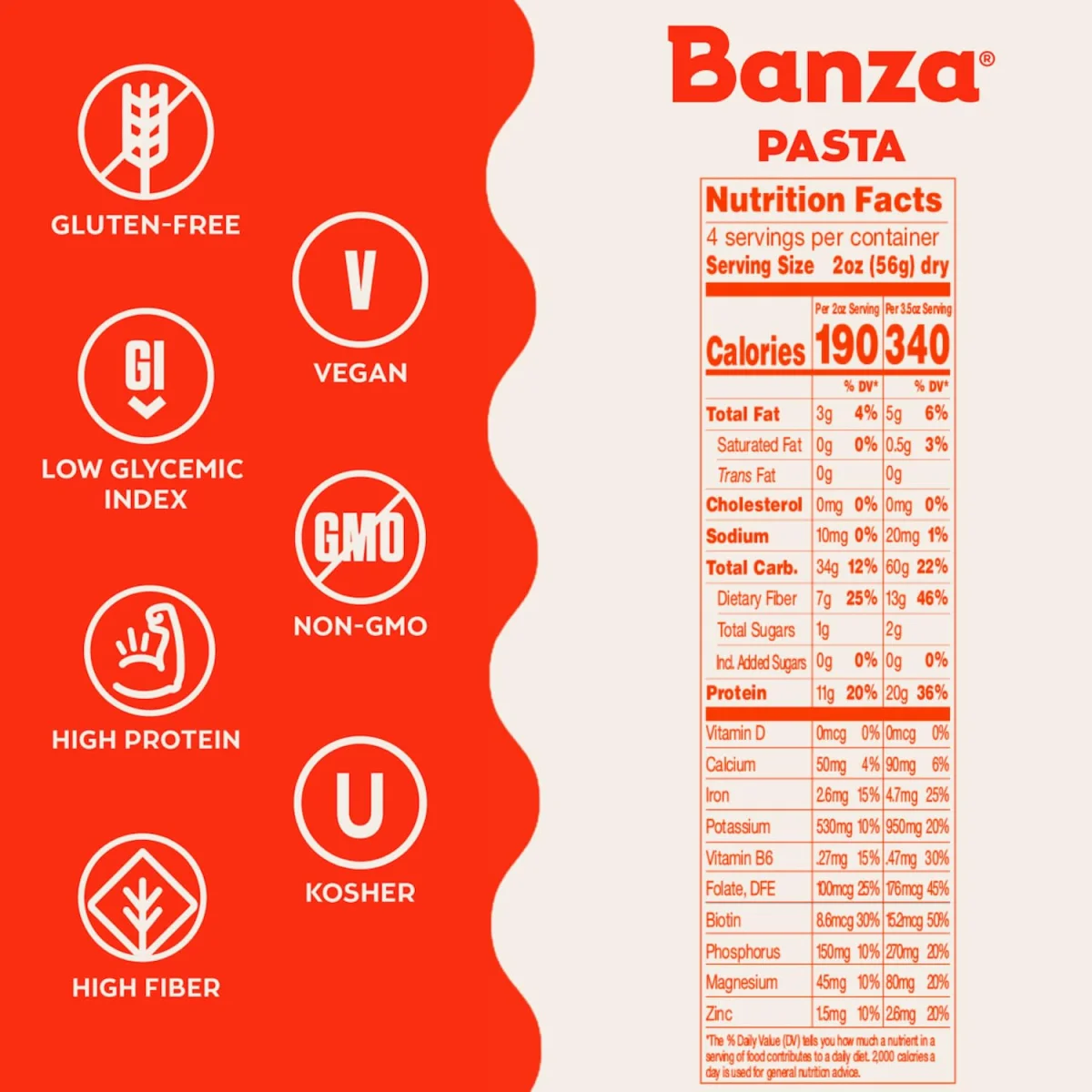 Banza Chickpea Cavatappi Pasta - 8 oz