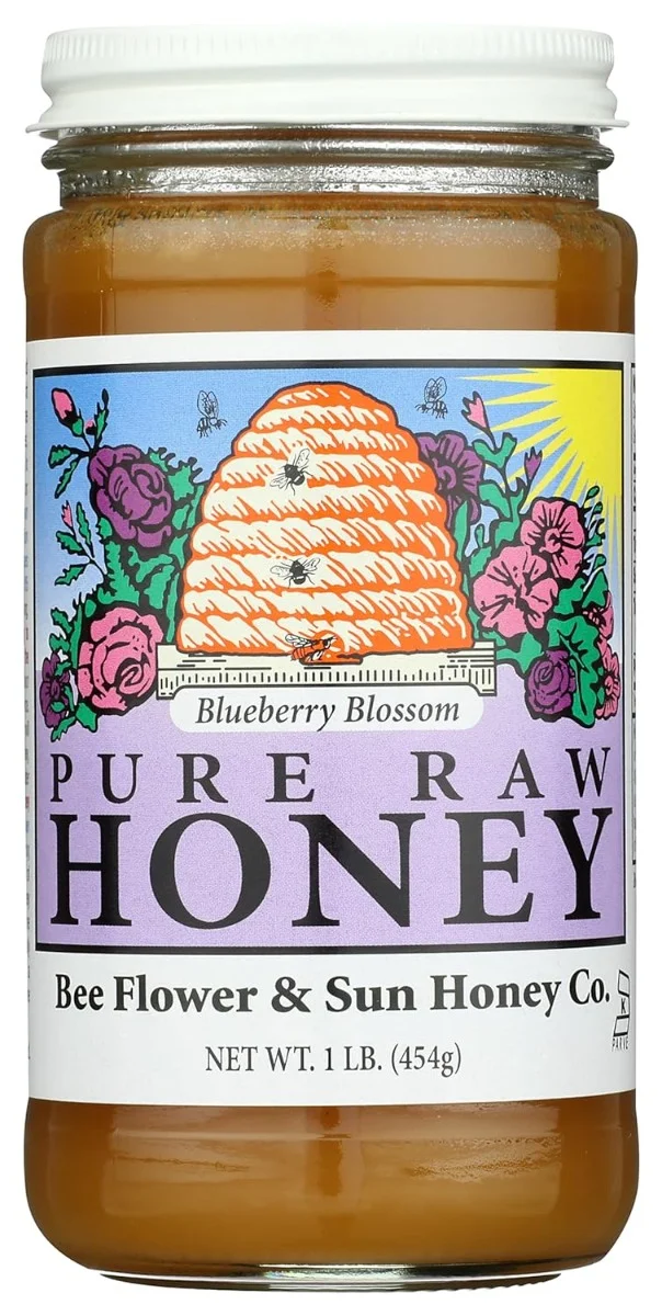 Bee Flower & Sun Honey Co. Pure Raw Blueberry Blossom Honey - 1 lb
