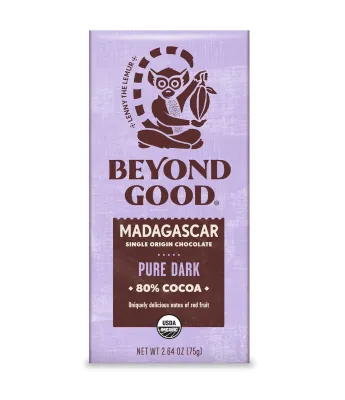 Beyond Good Organic 80% Madagascar Dark Chocolate Bar - 2.64 oz