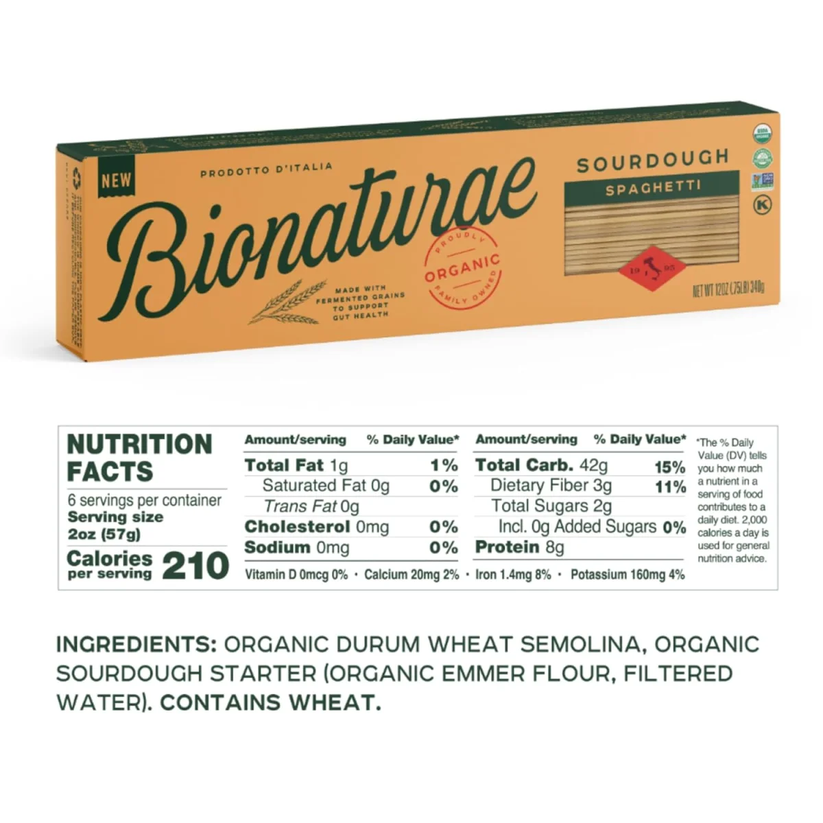 Bionaturae Sourdough Spaghetti - 12 oz
