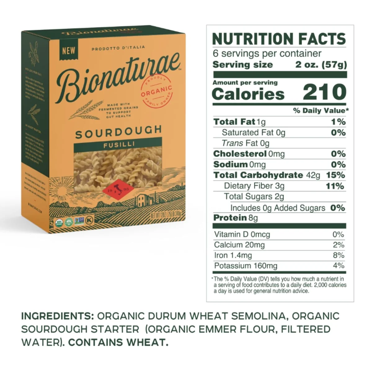 Bionaturae Sourdough Fusilli - 12 oz