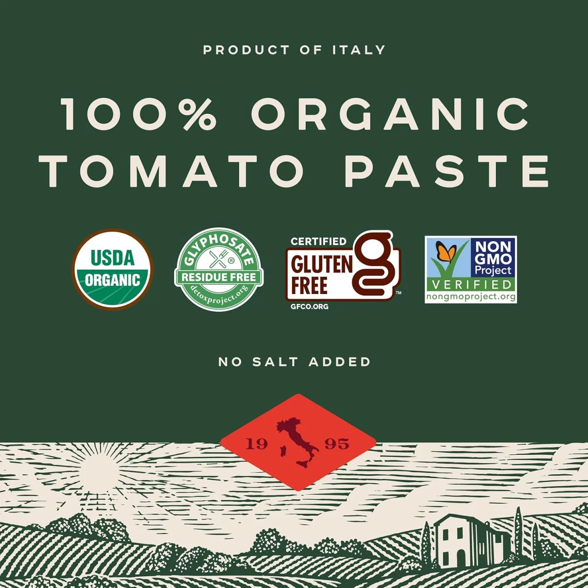 Bionaturae Organic Tomato Paste, No Salt Added - 7 oz