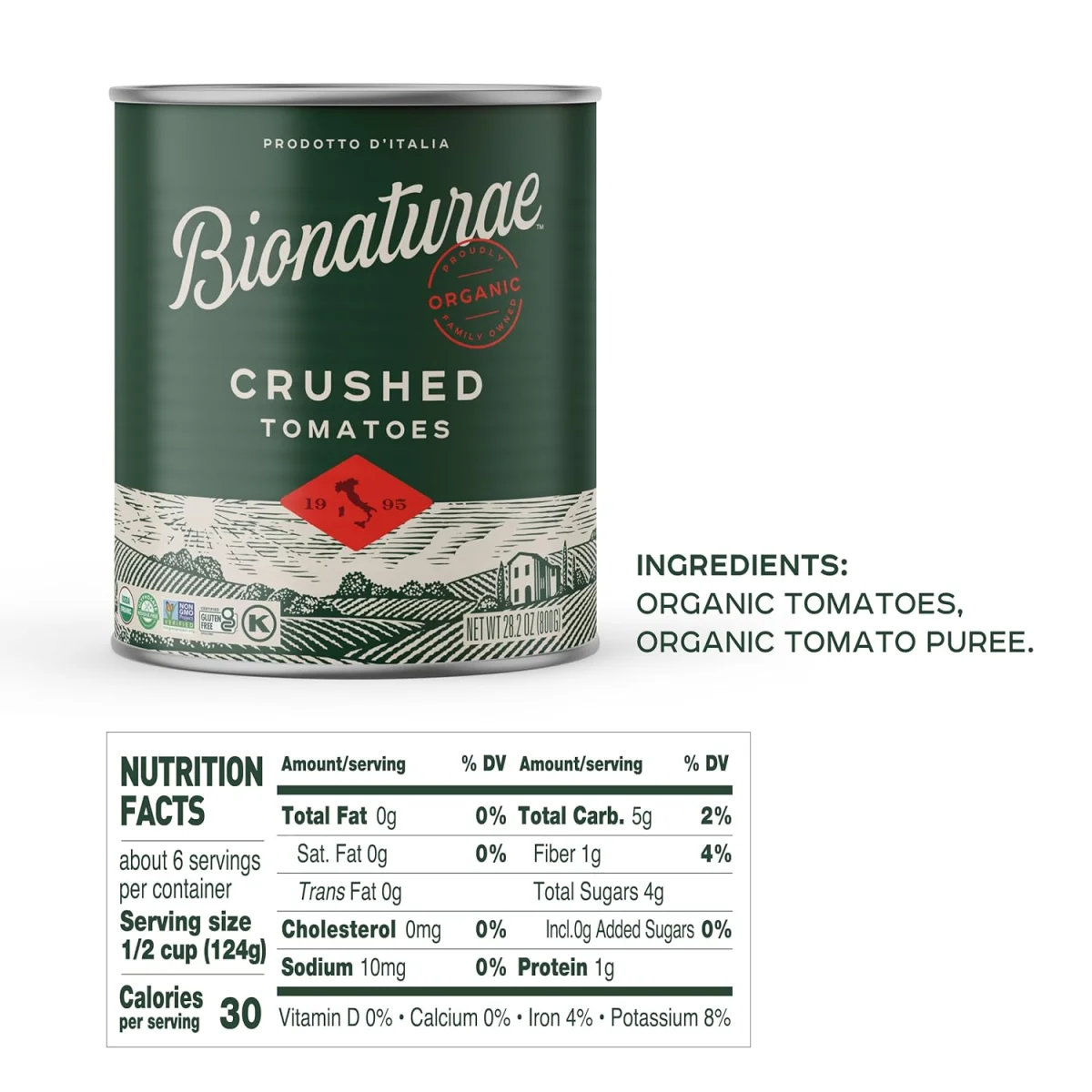 Bionaturae Organic Crushed Tomatoes - 28.2 oz