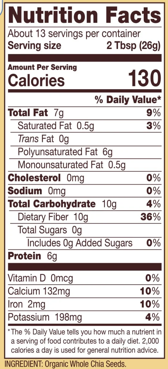 Bob's Red Mill Gluten Free Organic Chia Seeds - 12 oz