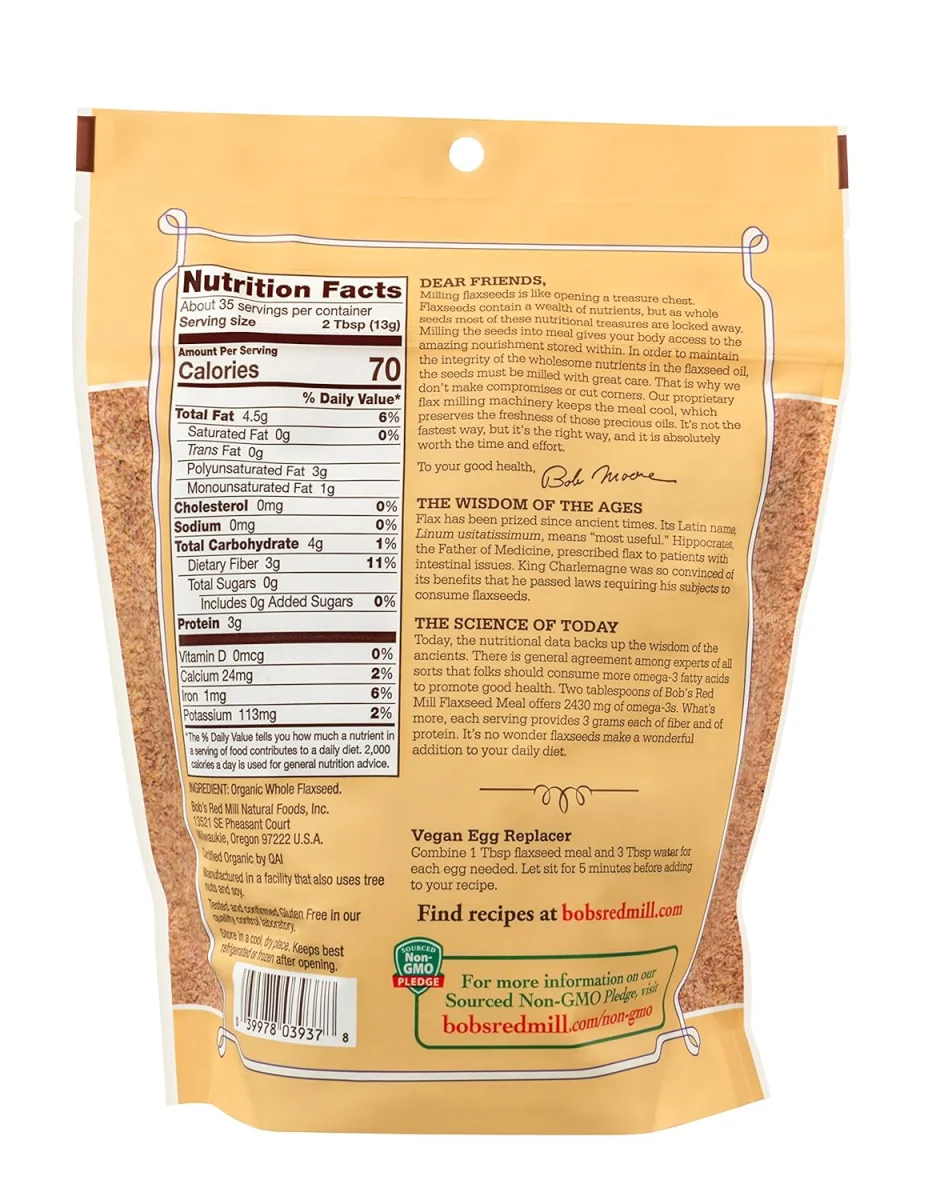 Bob's Red Mill Gluten Free Organic Flaxseed Meal - 16 oz