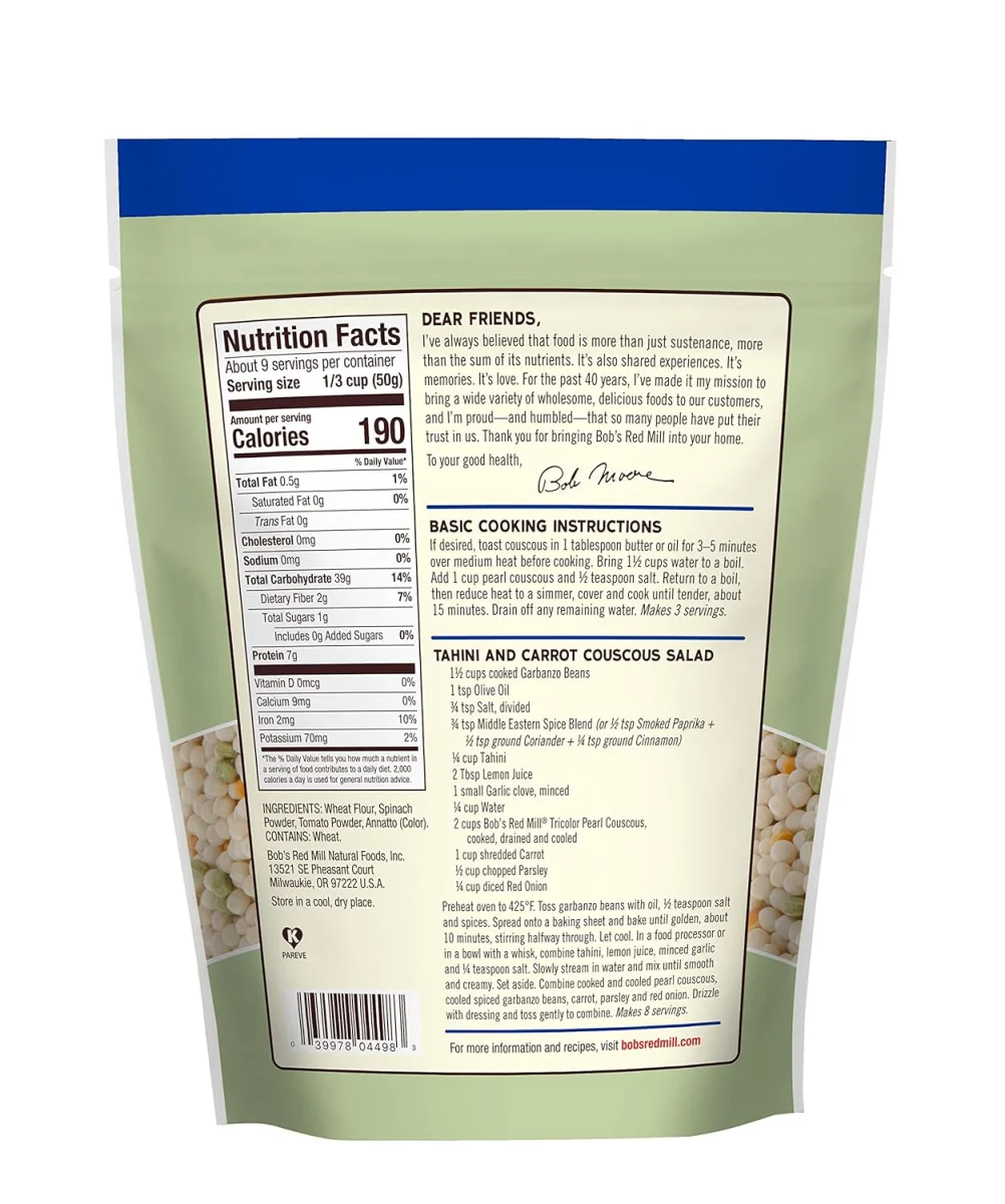 Bob's Red Mill Tri-Color Pearl Couscous - 16 oz