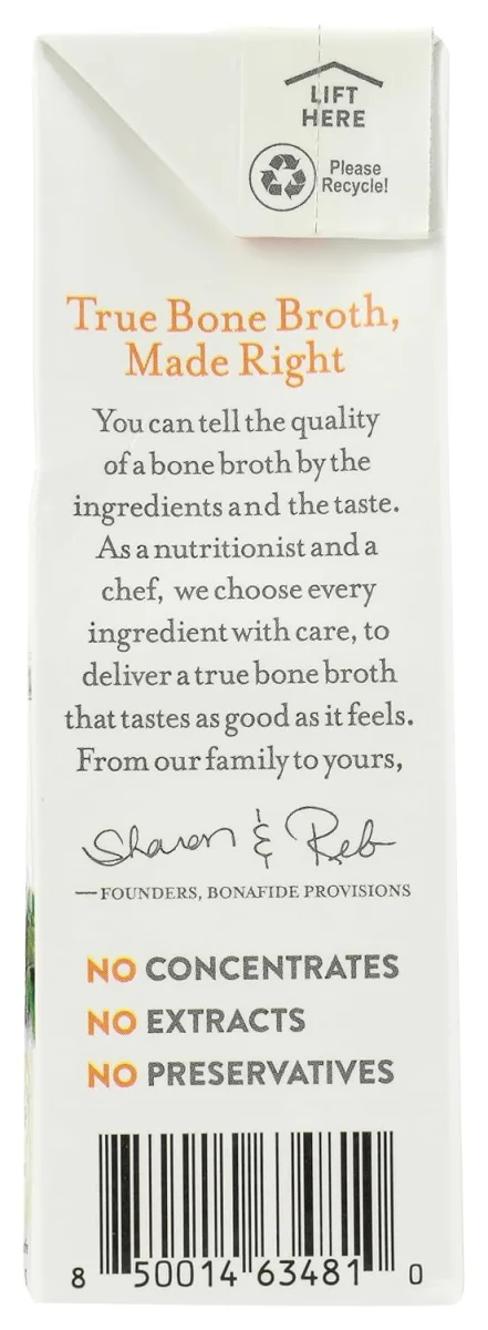 Bonafide Provisions Organic No Salt Added Chicken Bone Broth - 16.9 oz