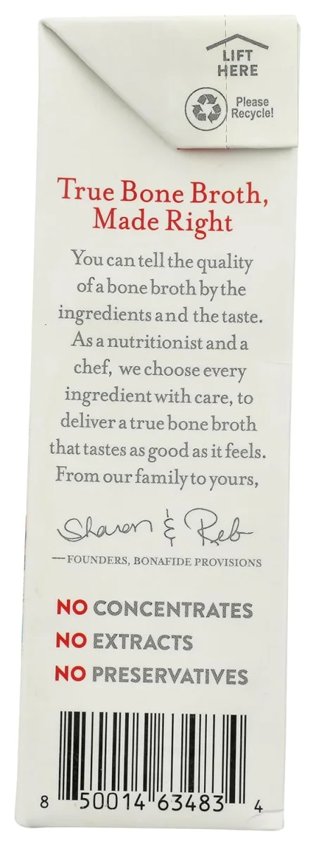 Bonafide Provisions Organic No Salt Added Beef Bone Broth - 16.9 oz