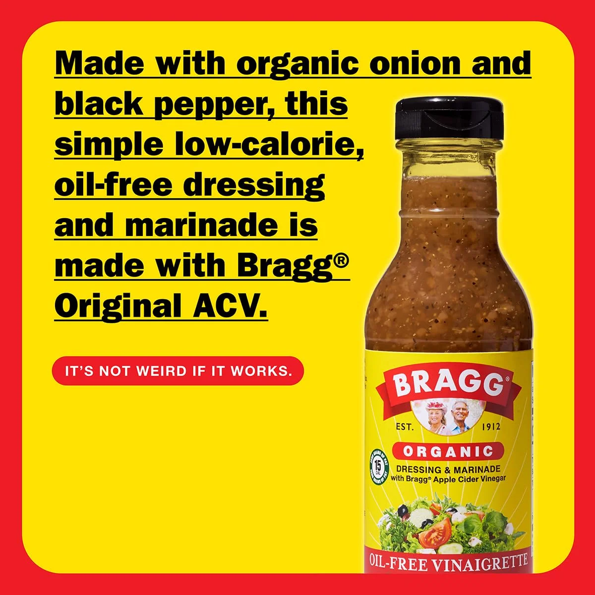 Bragg Organic Vinaigrette Salad Dressing and Marinade - 12 fl oz