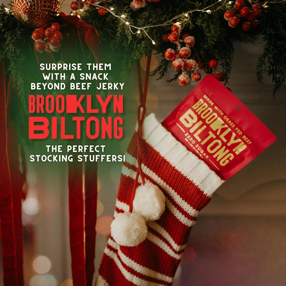 Brooklyn Biltong, Air Dried Grass Fed Beef Snack, Original - 8 oz