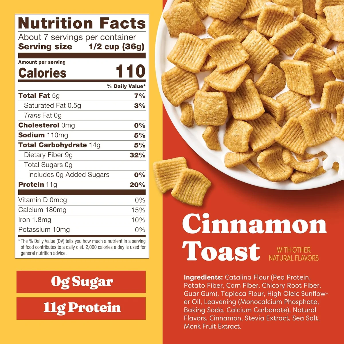 Catalina Crunch Gluten Free Keto Friendly Cereal, Cinnamon Toast - 9 oz