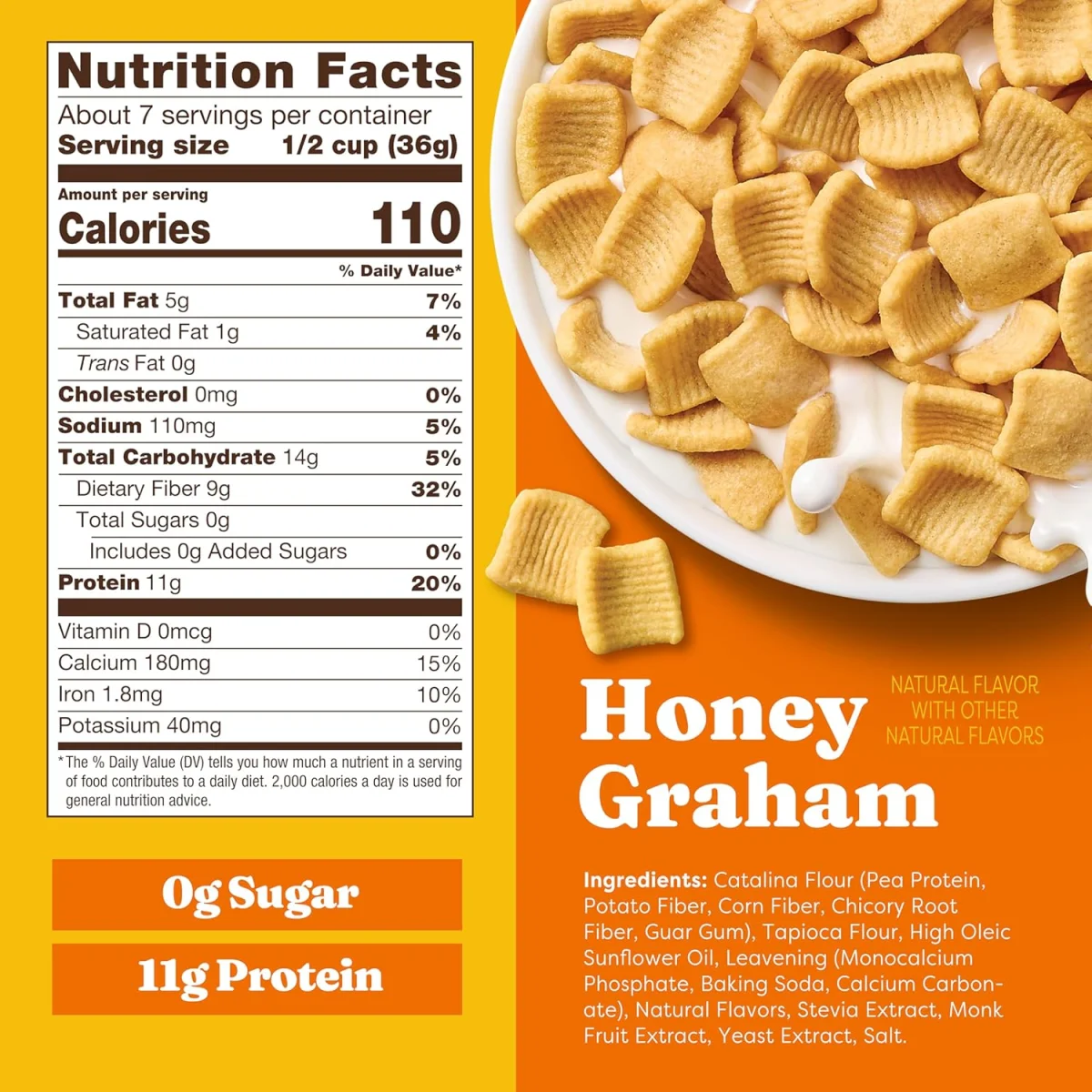 Catalina Crunch Keto Friendly Cereal, Honey Graham - 9 oz