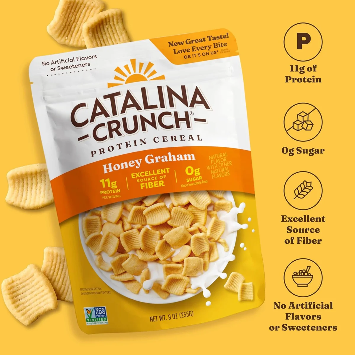 Catalina Crunch Keto Friendly Cereal, Honey Graham - 9 oz