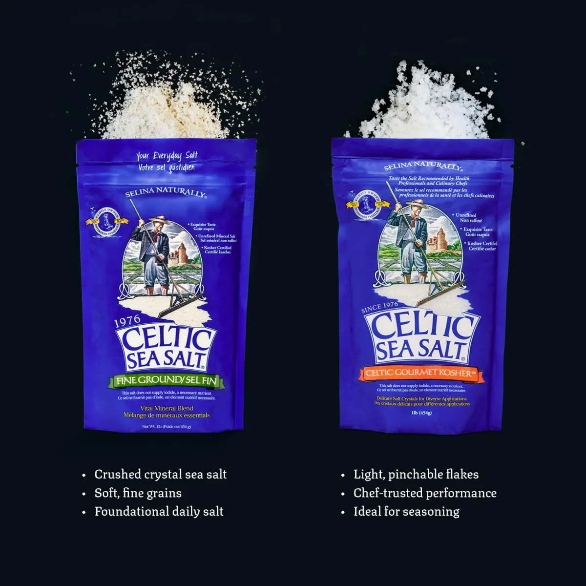 Selina Naturally Celtic Sea Salt, Fine Ground - 1 lb