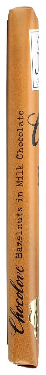 Chocolove Milk Chocolate Bar, Hazelnut - 3.2 oz
