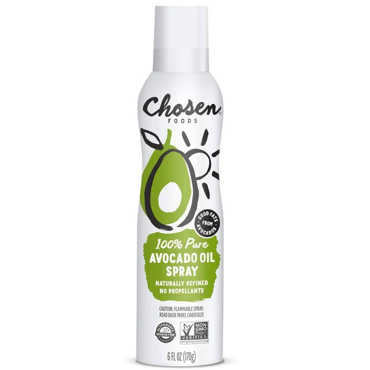Chosen Foods 100% Pure Avocado Oil Spray, Non-GMO - 4.7 fl oz