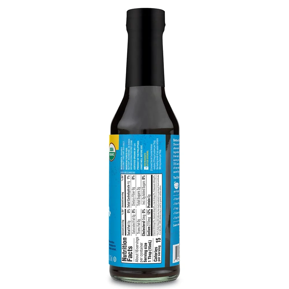 Coconut Secret Coconut Aminos Seasoning Sauce & Marinade, Soy Free - 8 fl oz