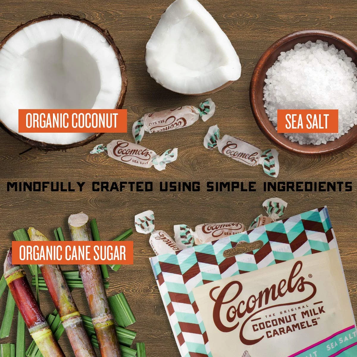 Cocomels Chocolate-Covered Sea Salt Coconut Milk Caramels - 1 oz