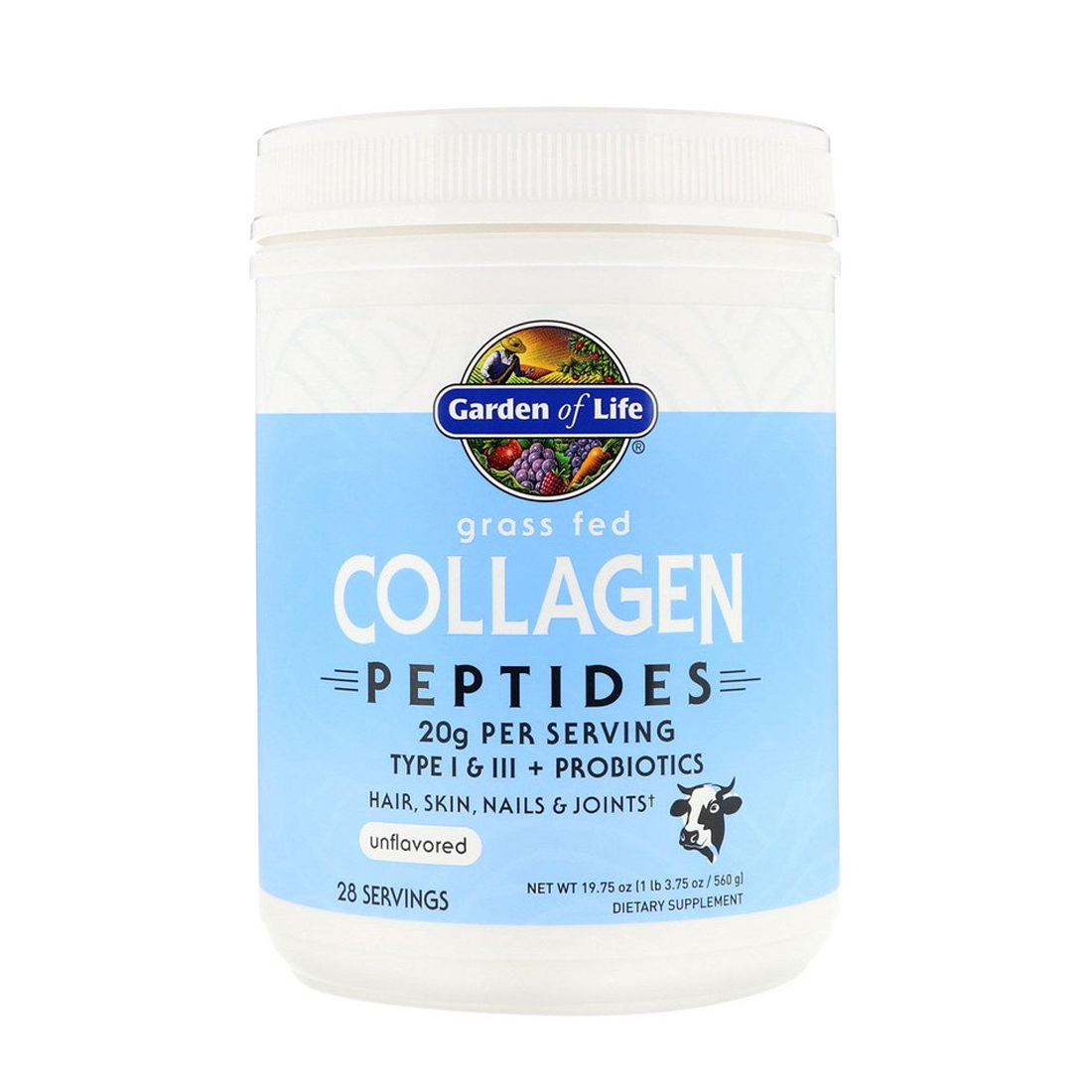 Garden of Life Grass Fed Collagen Peptides Unflavored - 19.75 oz