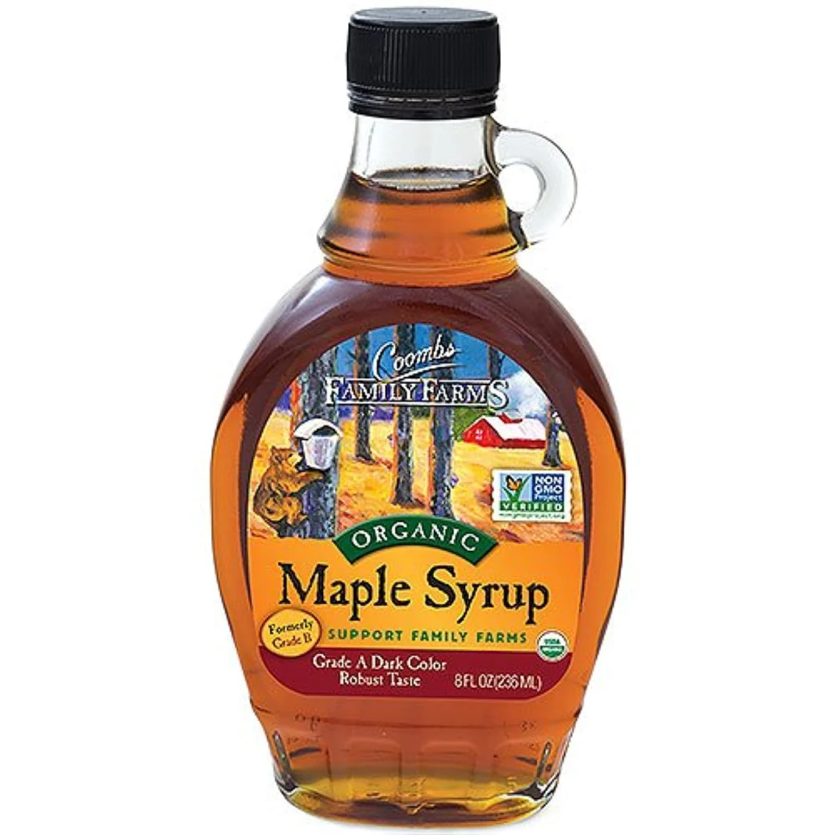 Coombs Family Farms Maple Syrup, Organic Grade A Dark, Robust Taste - 16 fl oz