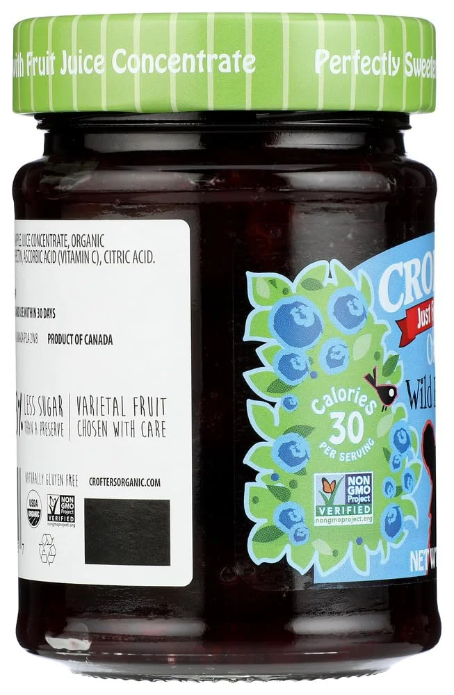 Crofters Organic Wild Blueberry Fruit Spread - 10 oz