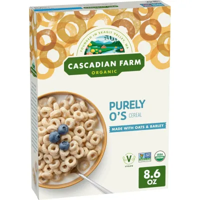 Cascadian Farm Organic Cereal, Purely O's - 8.6 oz
