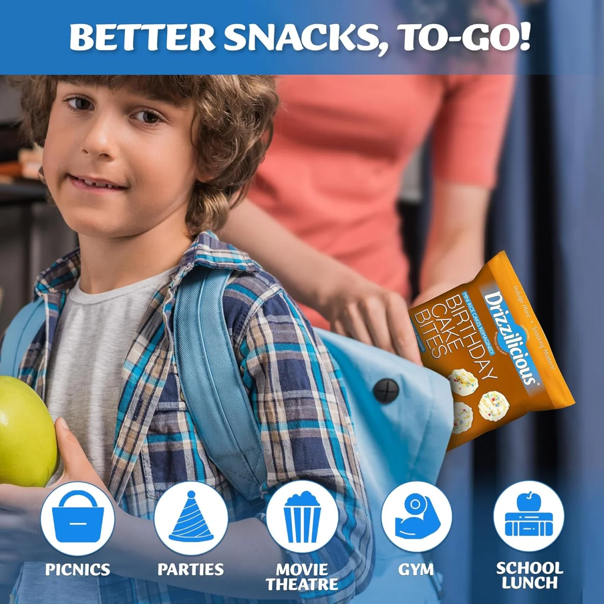 Drizzilicious Mini Rice Cakes, Cookies & Cream - 4 oz