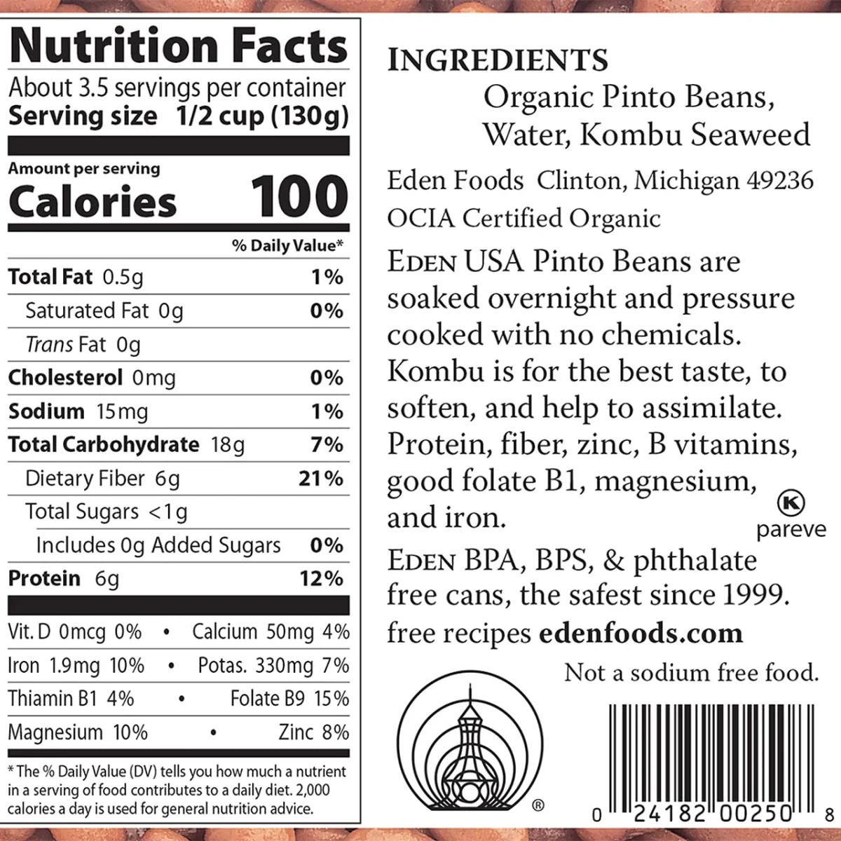 Eden Organic Pinto Beans - 15 oz