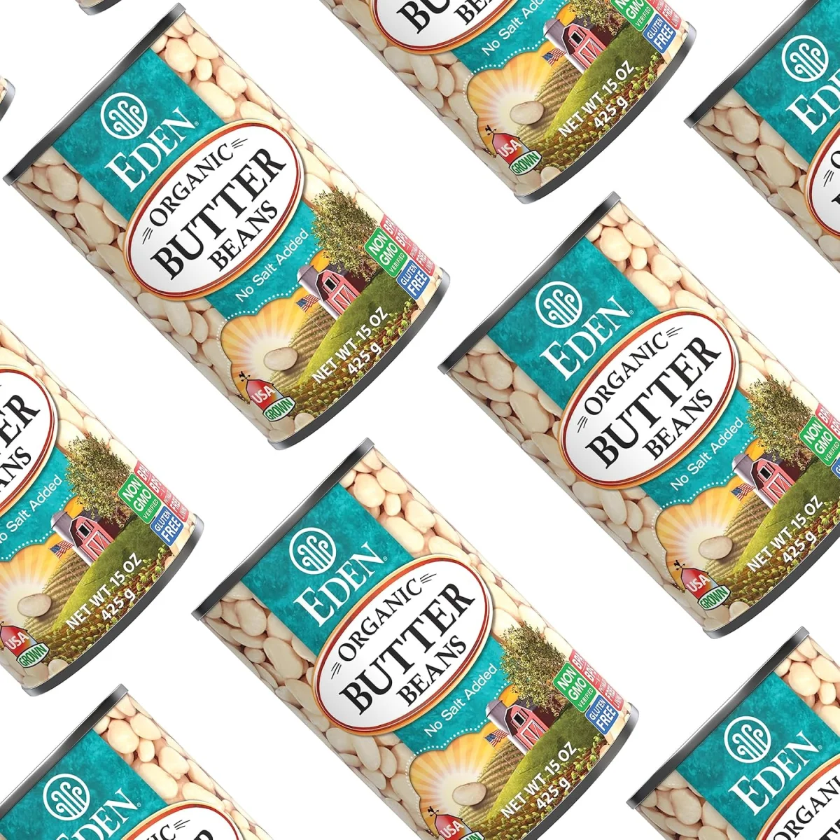 Eden Organic Butter Beans, No Salt Added - 15 oz