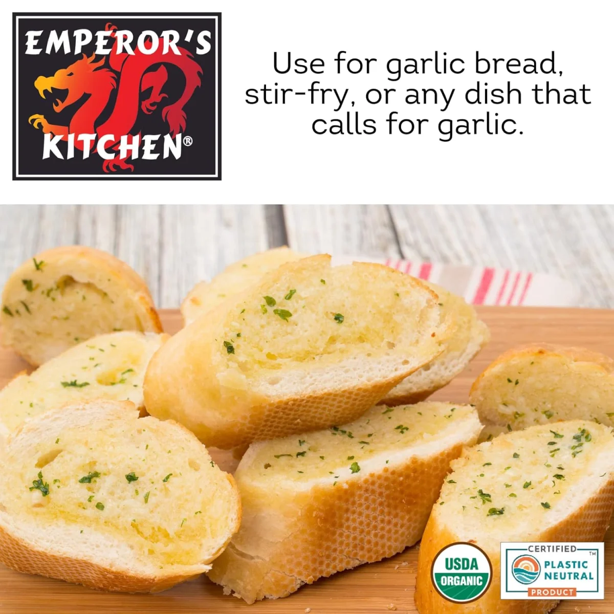 Emperor's Kitchen Organic Chopped Garlic - 4.5 oz